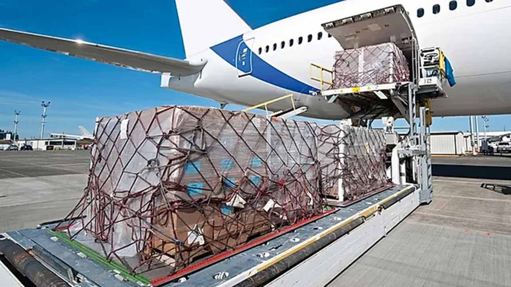 Air cargo loading at Entebbe airport